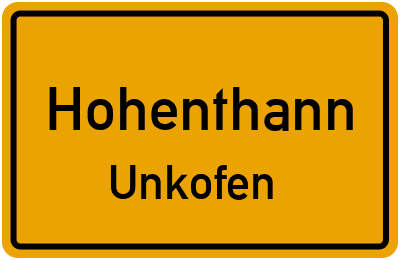 Straßenverzeichnis Hohenthann Unkofen