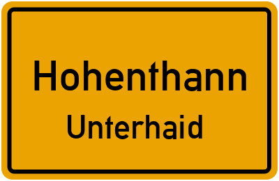 Straßenverzeichnis Hohenthann Unterhaid
