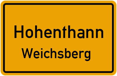 Straßenverzeichnis Hohenthann Weichsberg