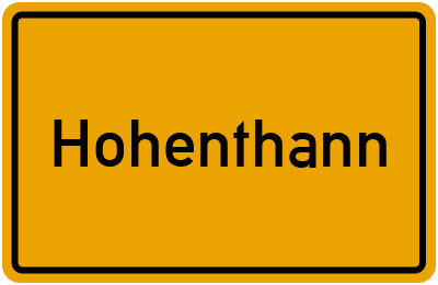 Ortsschild von Hohenthann in Bayern