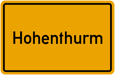 Ortsschild von Gemeinde Hohenthurm in Sachsen-Anhalt