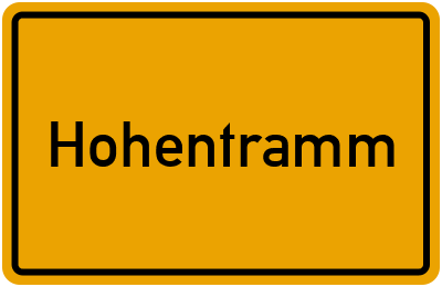 Ortsschild von Gemeinde Hohentramm in Sachsen-Anhalt