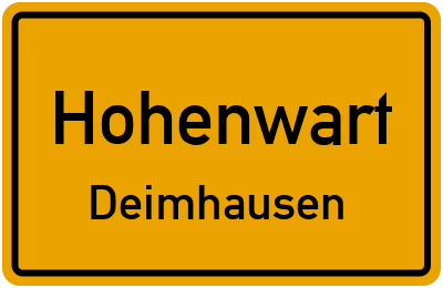 Straßenverzeichnis Hohenwart Deimhausen