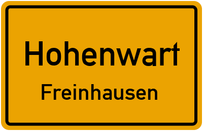 Straßenverzeichnis Hohenwart Freinhausen