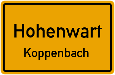 Straßenverzeichnis Hohenwart Koppenbach