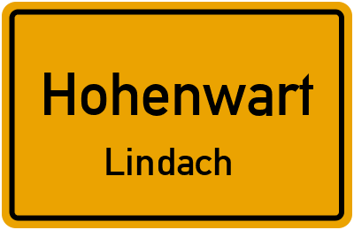 Ortsschild Hohenwart Lindach
