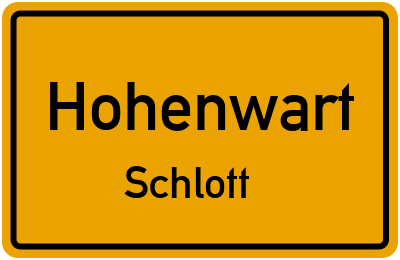 Ortsschild Hohenwart Schlott