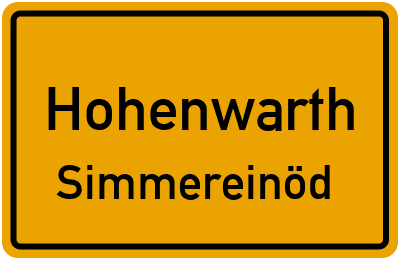 Straßenverzeichnis Hohenwarth Simmereinöd