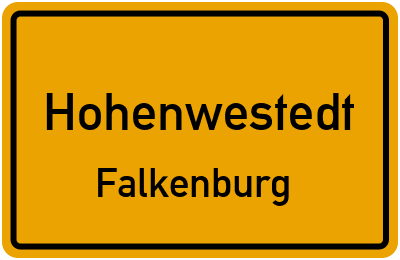 Straßenverzeichnis Hohenwestedt Falkenburg