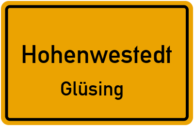 Straßenverzeichnis Hohenwestedt Glüsing