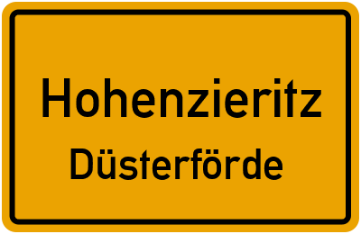 Straßenverzeichnis Hohenzieritz Düsterförde