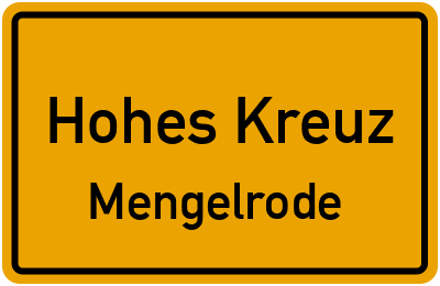 Straßenverzeichnis Hohes Kreuz Mengelrode