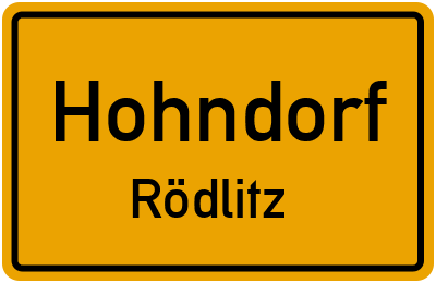 Straßenverzeichnis Hohndorf Rödlitz