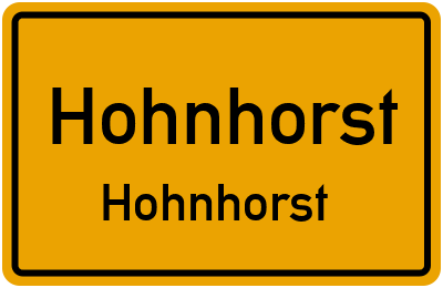Straßenverzeichnis Hohnhorst Hohnhorst