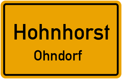 Straßenverzeichnis Hohnhorst Ohndorf