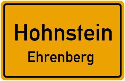 Straßenverzeichnis Hohnstein Ehrenberg