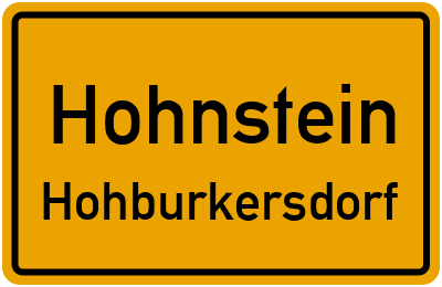 Ortsschild Hohnstein Hohburkersdorf