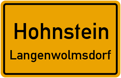 Straßenverzeichnis Hohnstein Langenwolmsdorf