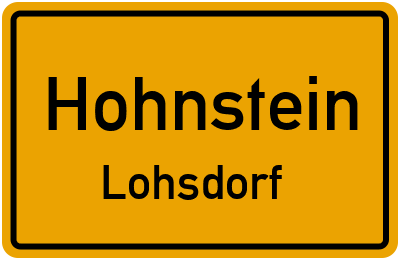 Ortsschild Hohnstein Lohsdorf