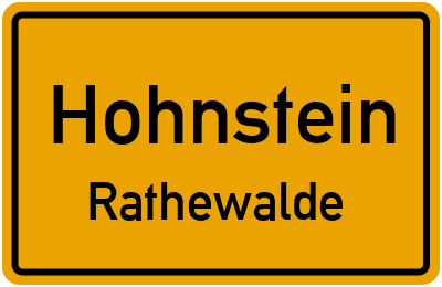 Ortsschild Hohnstein Rathewalde
