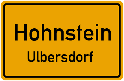 Ortsschild Hohnstein Ulbersdorf