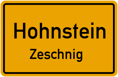 Ortsschild Hohnstein Zeschnig