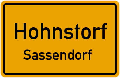 Straßenverzeichnis Hohnstorf Sassendorf