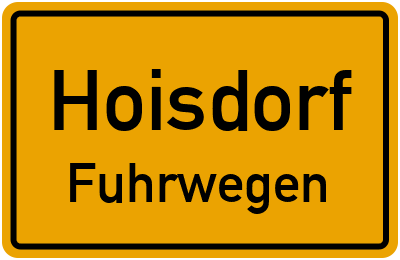 Straßenverzeichnis Hoisdorf Fuhrwegen