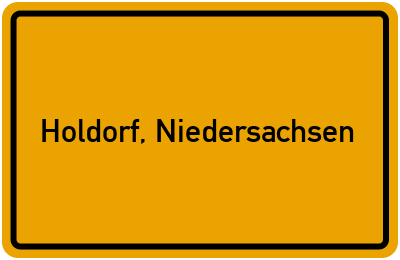 Ortsschild von Gemeinde Holdorf, Niedersachsen in Niedersachsen