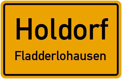 Ortsschild Holdorf Fladderlohausen