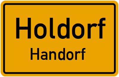 Ortsschild Holdorf Handorf