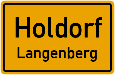 Ortsschild Holdorf Langenberg