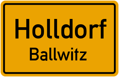 Straßenverzeichnis Holldorf Ballwitz