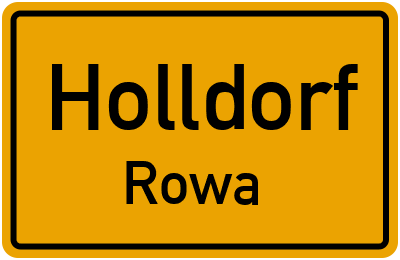 Straßenverzeichnis Holldorf Rowa