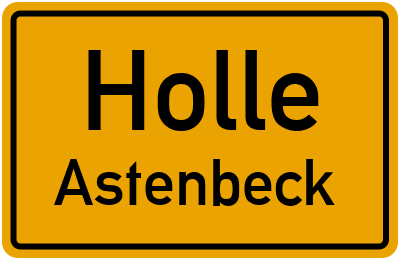 Ortsschild Holle Astenbeck
