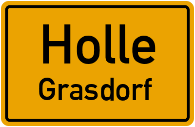Ortsschild Holle Grasdorf