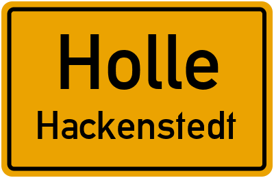 Ortsschild Holle Hackenstedt