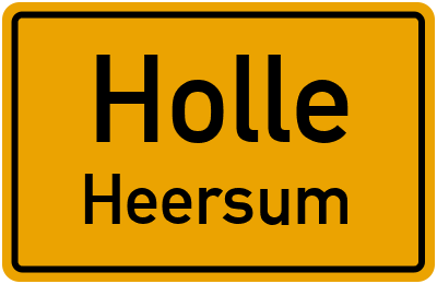 Ortsschild Holle Heersum