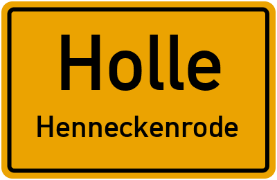 Ortsschild Holle Henneckenrode