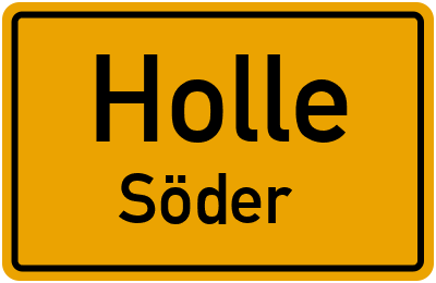 Ortsschild Holle Söder