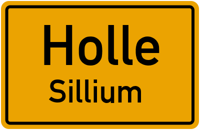 Ortsschild Holle Sillium