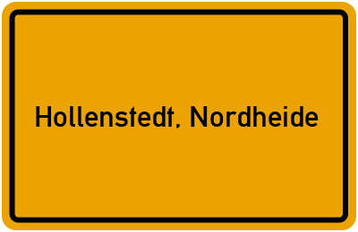 Ortsschild von Gemeinde Hollenstedt, Nordheide in Niedersachsen