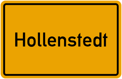 Ortsschild von Hollenstedt in Niedersachsen