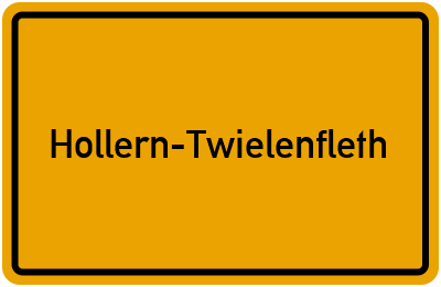 Ortsschild von Hollern-Twielenfleth in Niedersachsen