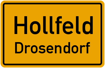 Ortsschild Hollfeld Drosendorf