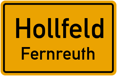 Straßenverzeichnis Hollfeld Fernreuth