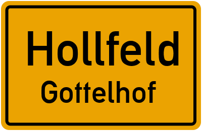 Ortsschild Hollfeld Gottelhof