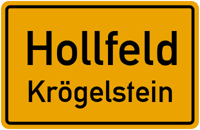 Ortsschild Hollfeld Krögelstein