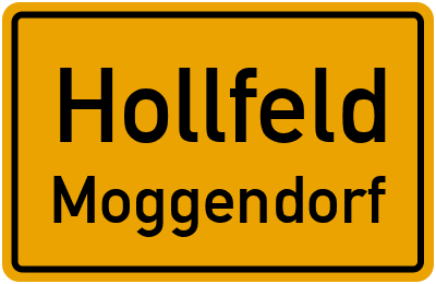Ortsschild Hollfeld Moggendorf