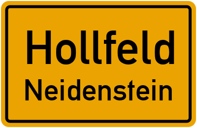 Straßenverzeichnis Hollfeld Neidenstein
